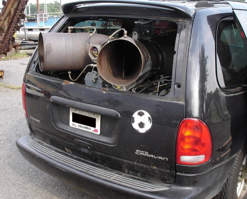 Illustration for article titled Jet-Powered Minivan Is Probably Batman's Aunt's Car
